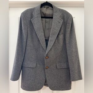 Hunter Haig Vintage 100% Camel Hair Gray Mens Blazer XL